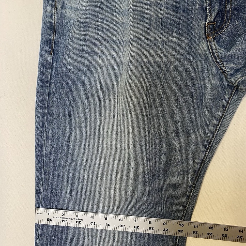 Lucky Brand 361 Vintage Straight Jeans Men 36x31 Blue Distressed Relaxed - Picture 11 of 14